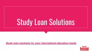 STUDY LOAN SOLUTION