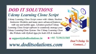 Best Readymade Udemy Clone System - DOD IT SOLUTIONS