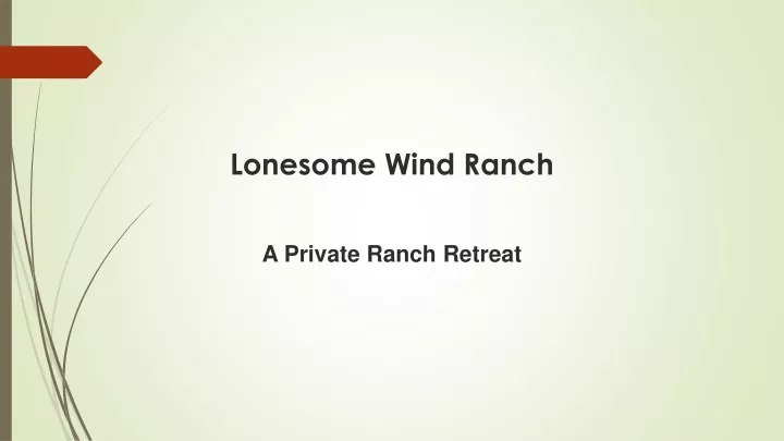 lonesome wind ranch