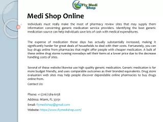 medi shop online