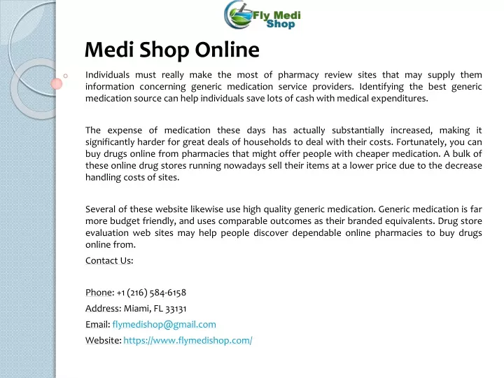 medi shop online