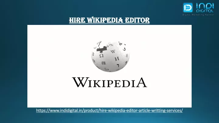 hire wikipedia editor