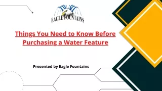 things you need to know before purchasing a water