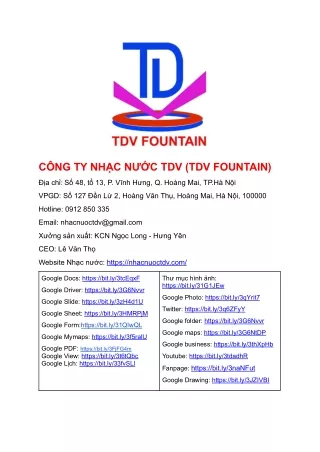Cấu tạo đài phun nước