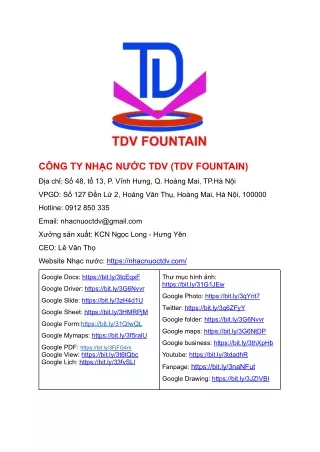 c ng ty nh c n c tdv tdv fountain