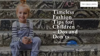 Timeless Fashion Tips for Children