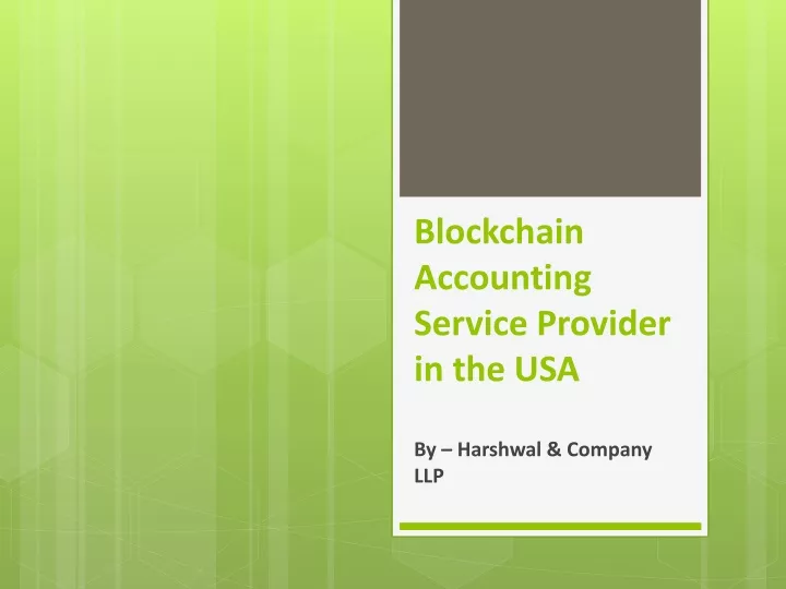 blockchain accounting service provider in the usa