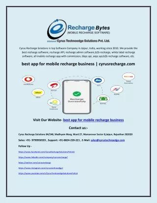 best app for mobile recharge business
