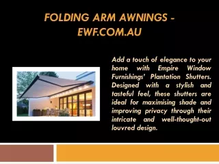 Folding Arm Awnings - ewf.com.au