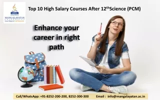 Top 10 High Salary Courses After 12th Science (PCM)