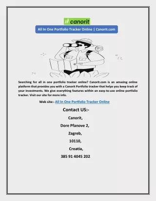 All In One Portfolio Tracker Online | Canorit.com