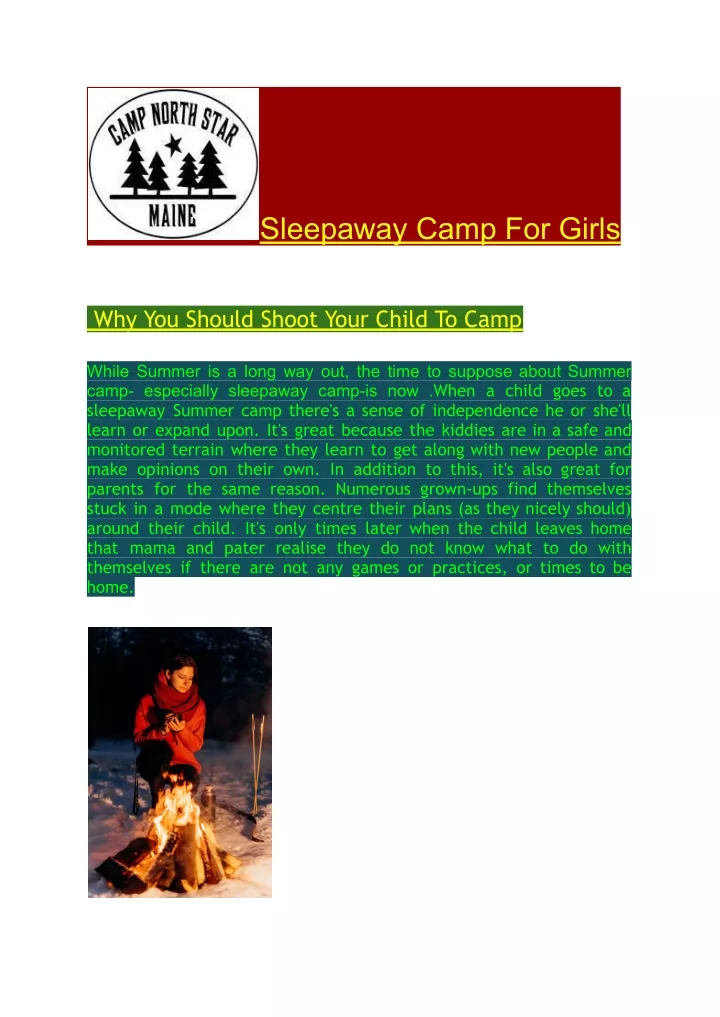 sleepaway camp for girls