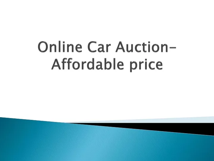 online car auction affordable price