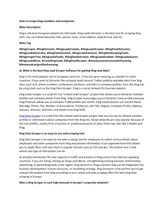 how to scrape xing members and companies