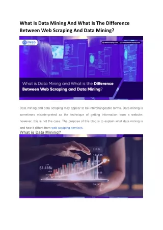 what is data mining and what is the difference