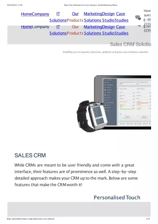 Sales CRM Software for every business by Global Infocloud Pune