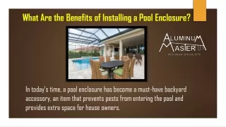 what are the benefits of installing a pool