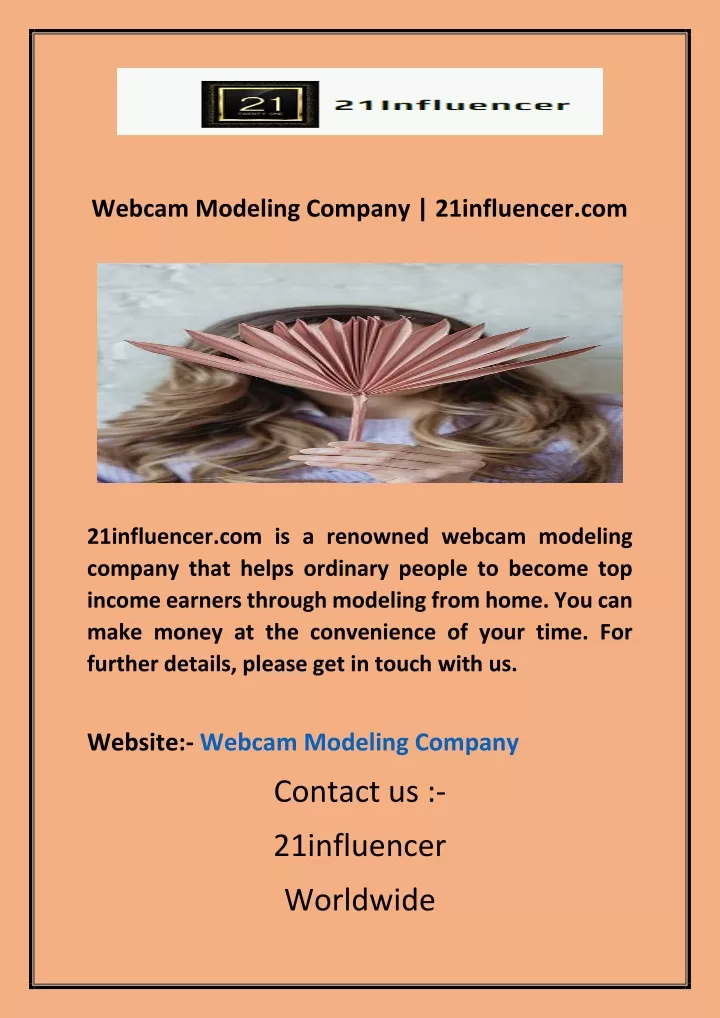webcam modeling company 21influencer com