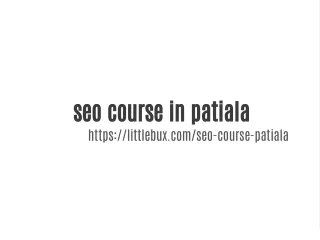seo course in Patiala
