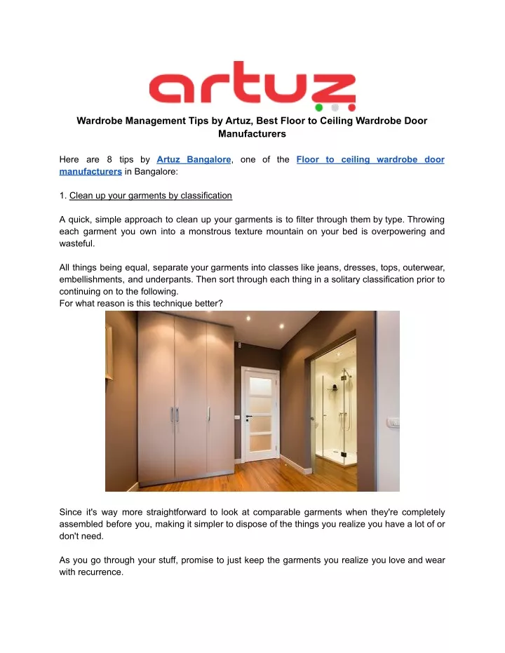 wardrobe management tips by artuz best floor
