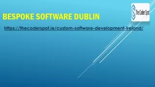 Custom Software Development At The Coder Spot