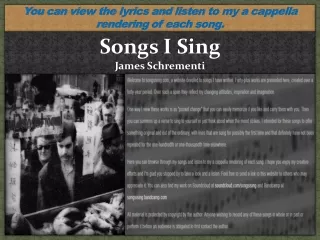 songs i sing james schrementi