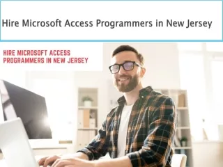 Hire Microsoft Access Programmers in New Jersey