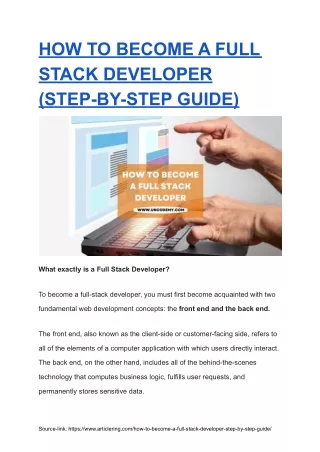 HOW TO BECOME A FULL STACK DEVELOPER (STEP-BY-STEP GUIDE)