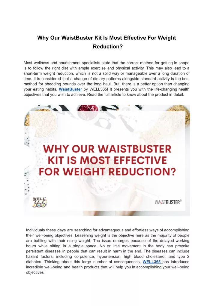why our waistbuster kit is most effective