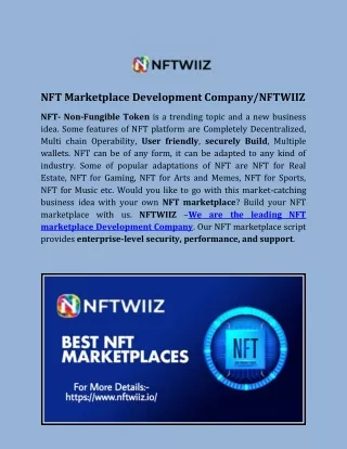 NFT Marketplace Development Company/NFTWIIZ