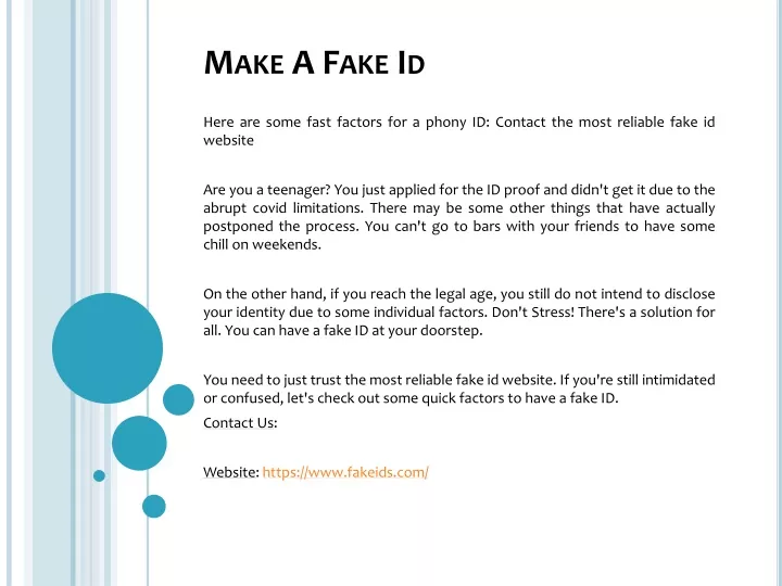 make a fake id