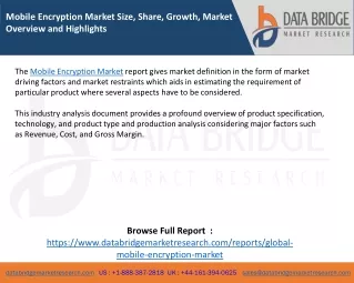 mobile encryption market size share growth market