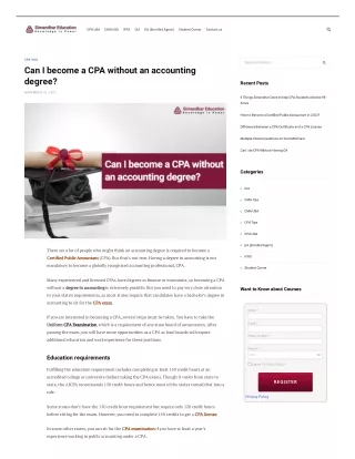 Can I become a CPA without an accounting degree?