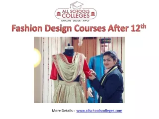 fashion design courses after 12 th