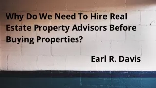 What are reasons to hire a real estate investment consultant?-
