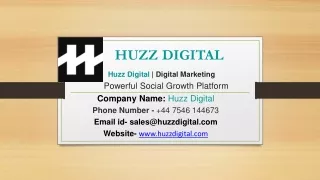 Huzz Digital a Social Company | Grow Followers | Develop Digital Brands