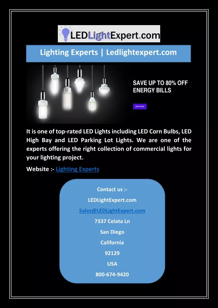 lighting experts ledlightexpert com