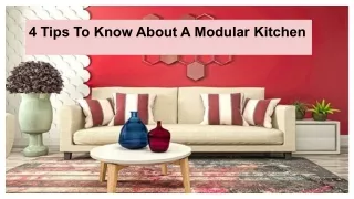 4 Tips To Know About A Modular Kitchen