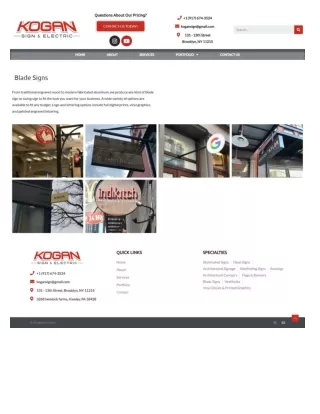 Blade Signs in Brooklyn - Kogan Sign
