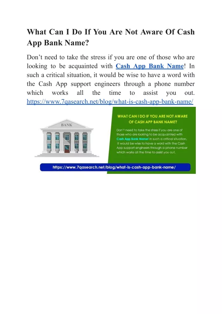 what can i do if you are not aware of cash