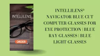Intellilens® Navigator Blue Ray Glasses | Blue Light Glasses