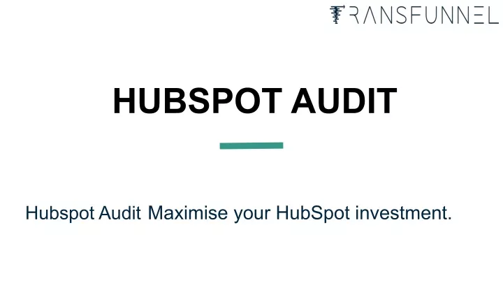 hubspot audit