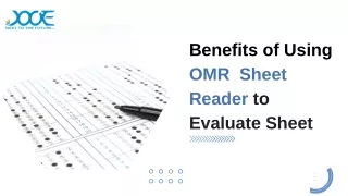 Benefits of Using OMR  Sheet Reader to Evaluate Sheet