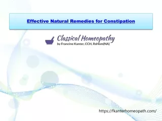 effective natural remedies for constipation