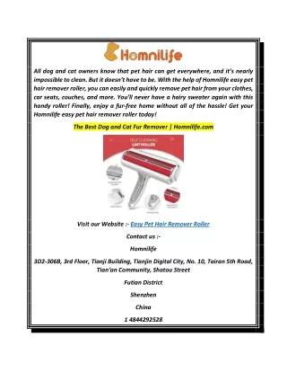 The Best Dog and Cat Fur Remover Homnilife.com