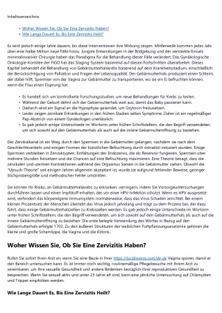 Erkrankungen Des Gebärmutterhalses