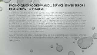 facing quickbooks payroll service server error here s how to resolve it
