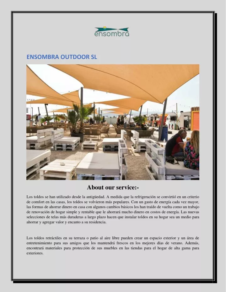 ensombra outdoor sl