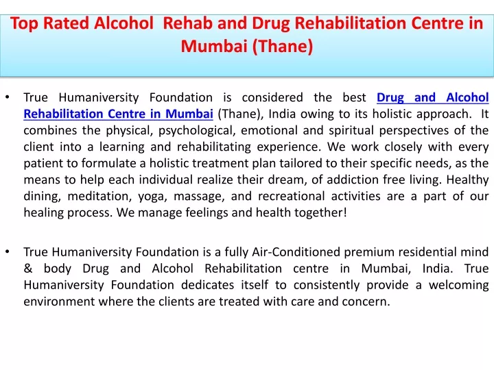 top rated alcohol rehab and drug rehabilitation centre in mumbai thane