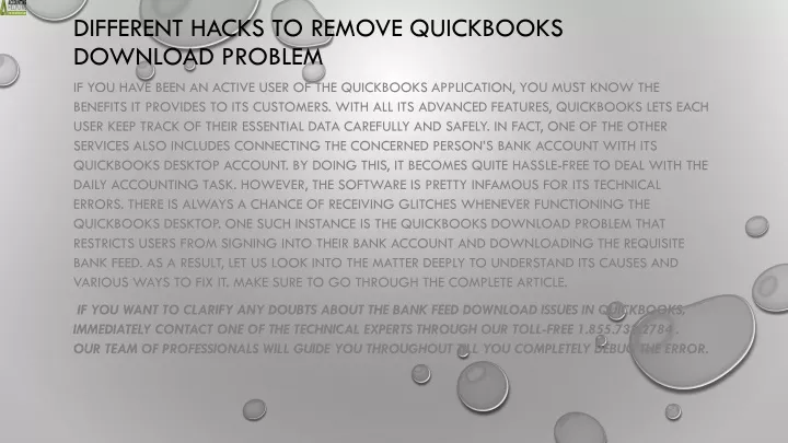 different hacks to remove quickbooks download problem